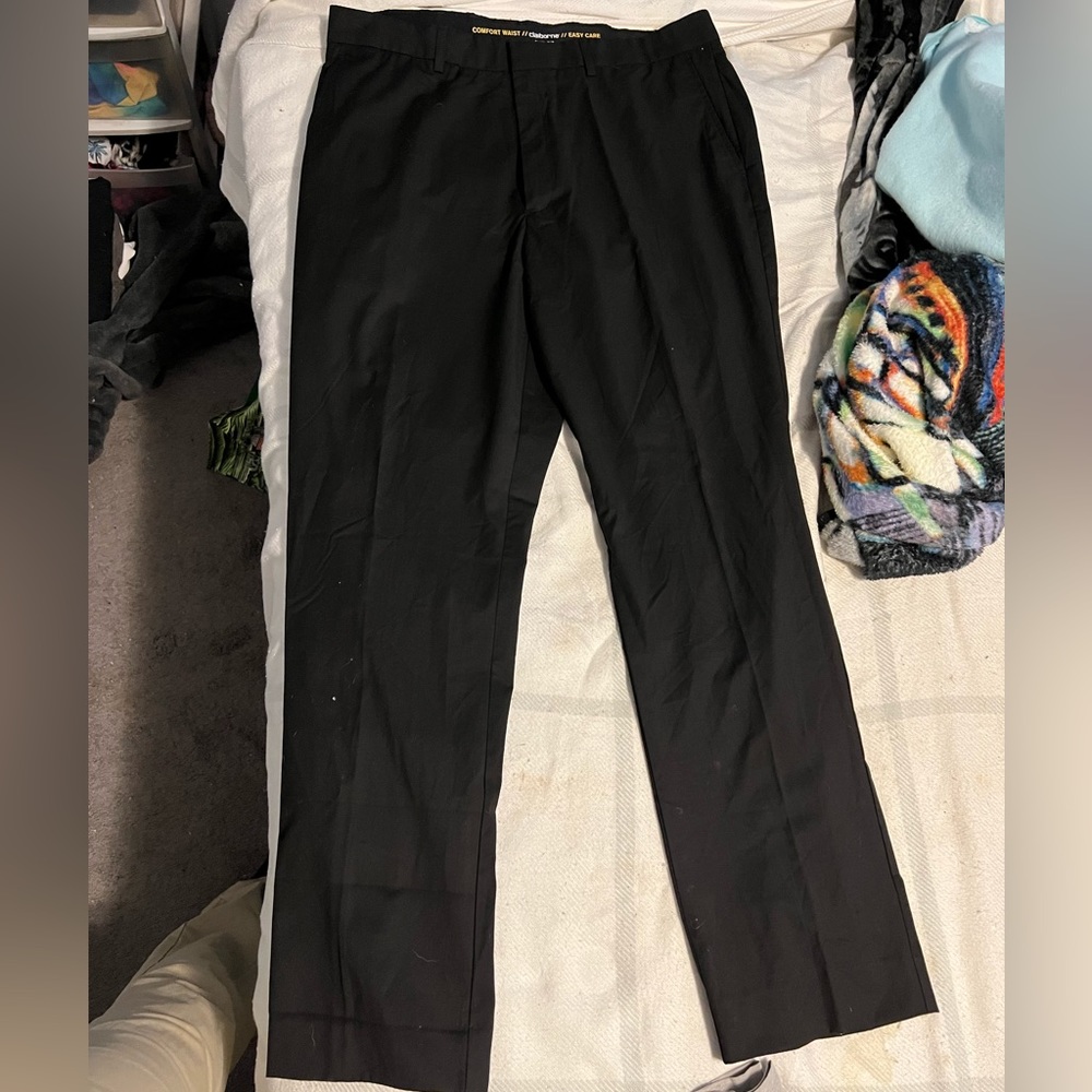 Men’s black dress pants 38x32 slim NWT